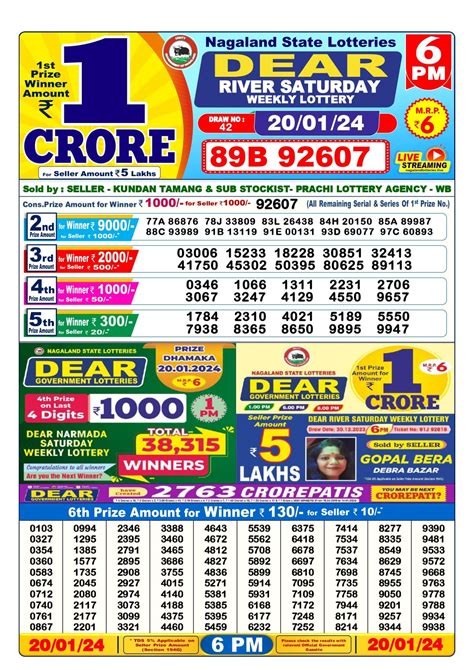 nagaland state lottery 20|Dear Lottery Result Today 1 PM 6 PM 8 PM(22.